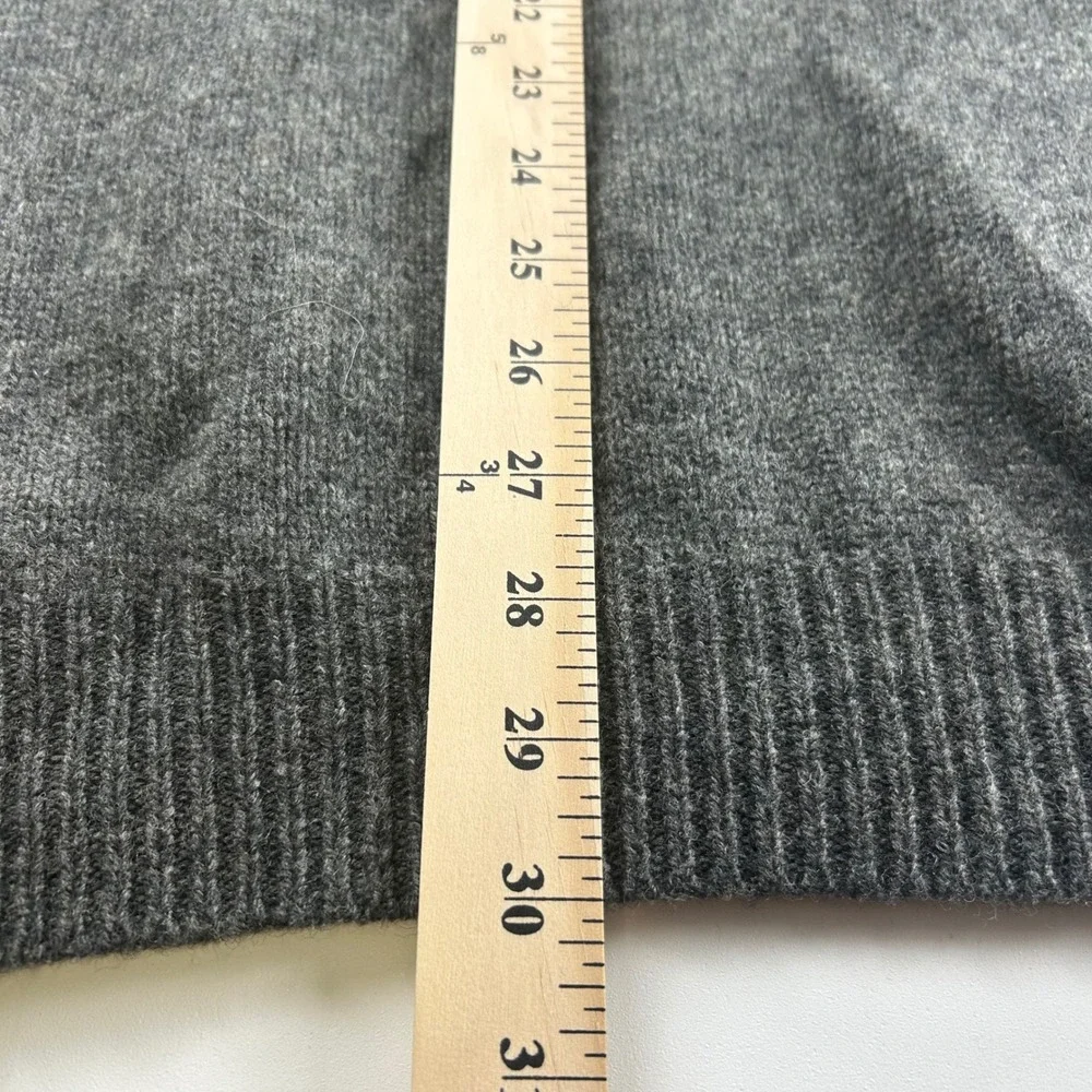 Polo Ralph Lauren Mens 3XB Gray 100% Lambswool VTG 1/4 Zip Sweater Pullover